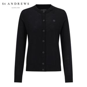 [세인트앤드류스] 여성 울캐시 리본 니트 가디건 821E3SD181_BK