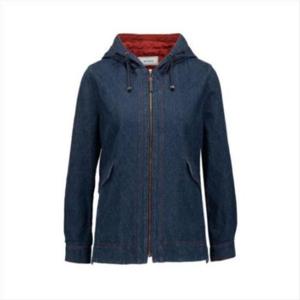 벨리시앙 세이브존04 레드 컬러 배색 후드 데님 재킷 청자켓 JK3307