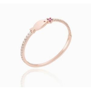 [로이드] 행운 물고기 루비 포인트 10K 반지 LRU24007T