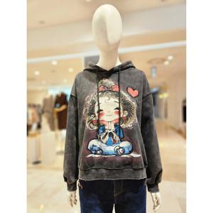 [르니앤맥코이]리본진주 브로치 소녀 후드티셔츠 MM11TS006FJY