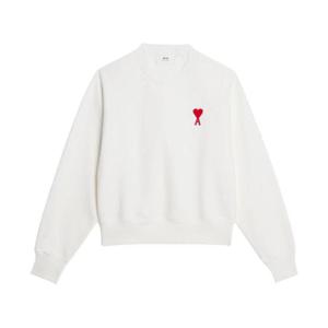 아미 스몰 하트 로고 스웨트셔츠 내츄럴 화이트 USW004-747-175
