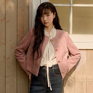 [올리브데올리브]금장버튼 코듀로이 숏자켓 OW5AJ850