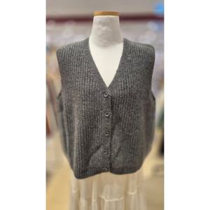 숲  브이넥 버튼업 니트 베스트 (SBAVK31)