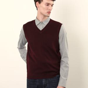 [인디안]솔리드 브이넥 조끼 MIEBV4F8311