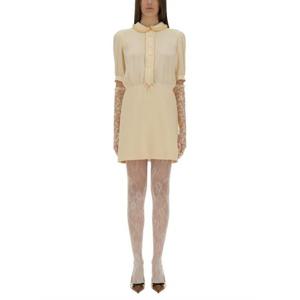 발렌티노 가라바니 미디 원피스 6B0VADJ11CF ET5 IVORY