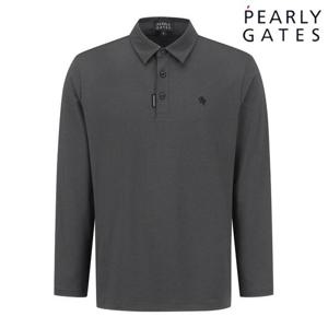 파리게이츠 (511E3TO203) 남성 다이아몬드 자카드 카라 긴팔 티셔츠