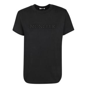 몽클레어 여성 로고 크루넥 반팔 티셔츠 8C00012 89AUO 999 BLAC