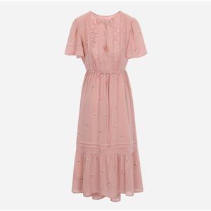 [써스데이아일랜드][여성]쉬폰 플라워 전판 자수 원피스(T256MOP141W)