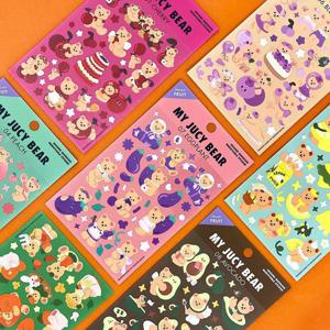 쥬시베어 리무버 스티커 8종 세트 과일