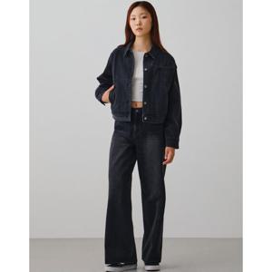 [클라이드]여성 블랙 데님 청자켓 (FPCJK841F)