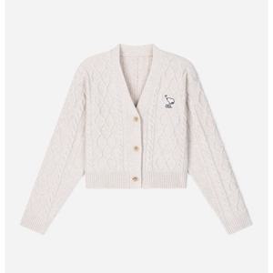 [클라이드]여성 2컬러 스누피 니트 가디건 (FPDSW972F)