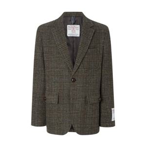 헤지스  25FW  남성 소매패치 체크 울 자켓 HZJA5D703K3