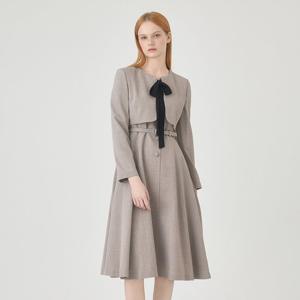 [케네스 레이디]배색리본 벨티드 원피스 (EWOPOI02)