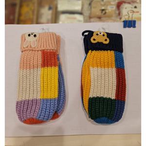 [미키하우스10] 11P407603 MH 푸치우사코 멀티 블럭 벙어리장갑 니트장갑