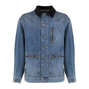 돌체앤가바나 콘트라스트 칼라 데님 재킷 G9BSHDG8NO4 S9001