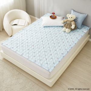 프린세스 캐치티니핑 EMF전자파없는 2in1 카본탄소매트 전기요장판 패드핏 2인용 퀸 사뿐핑 블루