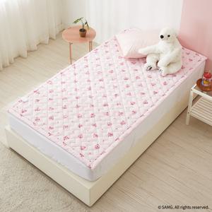 프린세스 캐치티니핑 EMF전자파없는 2in1 카본탄소매트 전기요장판 토퍼핏 1인용 슈퍼싱글 하츄핑 핑크