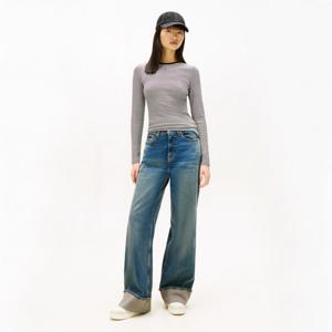 타미진 여성 에센셜 립 롱 슬리브 T32G0TTO03TWT1