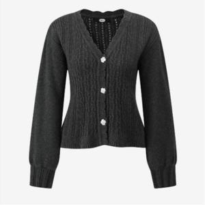 [듀엘]캐시미어 블렌드 볼륨슬리브 가디건 D254KSL041