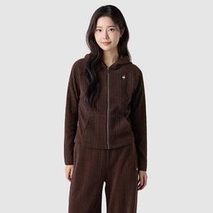 [르꼬끄공식] 여성 슬림핏 약기모 케이블 후드 집업 QQ422OFTN1