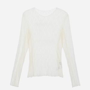 [써스데이아일랜드][여성]레이스 믹스 레이어드 티셔츠 T256MTS905W