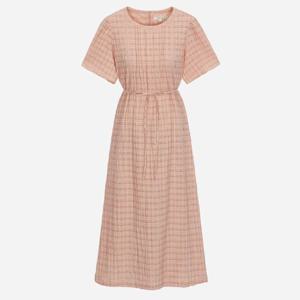 [써스데이아일랜드][여성]시스루 깅엄체크 롱 원피스 T256MOP143W