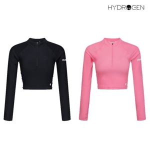 [하이드로겐] 여성 래쉬가드 크랍하프집업 H21D2SR192