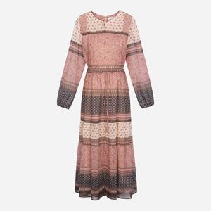 [써스데이아일랜드]보헤미안 플라워 보더 롱 원피스 T256MOP171W