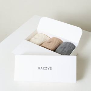 [헤지스] 그레이 단색 중목 여성양말 3종세트 HISS6E222G2