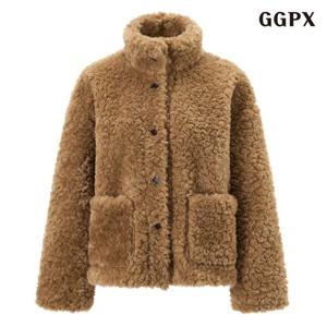 [GGPX] 하이넥 버튼업 양털 부클 포켓 자켓 (GPDJK013D)