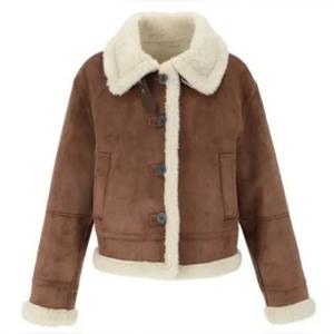 [시슬리]버클 하이넥 스웨이드 무스탕 SALE80561