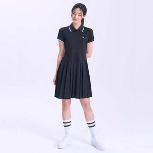 다운블로우DBS4OBK 9002W 스포티카라 반팔플원피스