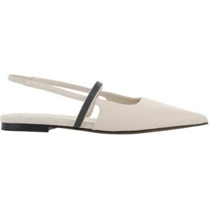 브루넬로 쿠치넬리 플랫 슈즈 MZNAC2500C8905 WHITE