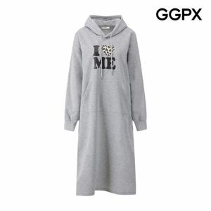 [GGPX] 아이 러브 후드 기모 롱 원피스 (GPBOP014F)