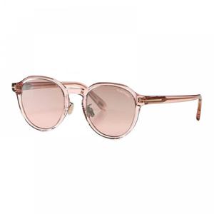 톰포드 선글라스 라운드 풀 림, 투명 핑크 프레임 앤 핑크 미러 렌즈 Ft0974-K74Z 핑크