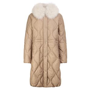 [닥스] 25FW PREMIUM 여성 웨이브자수 퍼 롱구스다운 DNJU5D813I3