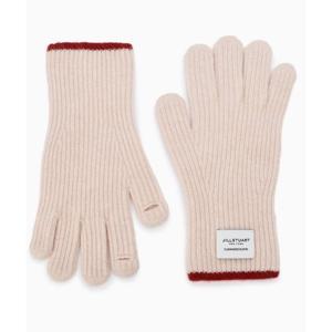 [질스튜어트] 핑크 울캐시미어혼방 라인 배색 핑거홀 장갑 JAGV5F623