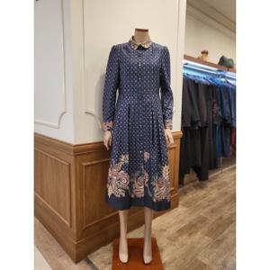 [비꼴리끄] 새틴 코튼 셔츠 카라 원피스 B244WO2130