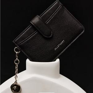 [질스튜어트] [ZOE] 플라워참장식 소가죽 카드지갑 블랙JAWA6E703BK