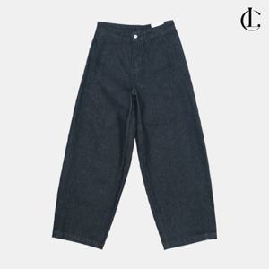 엘케이트 여성 겨울 캐주얼 소프트 기모 배기핏 투포켓 와이드 데님 팬츠 LPP047