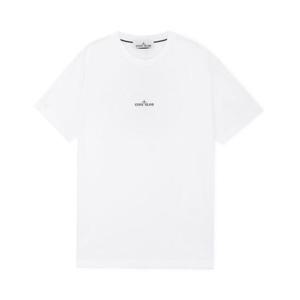 스톤아일랜드 남성 백 로고 화이트 반팔티 81152NS81 V0001