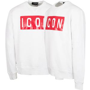 디스퀘어드2 ICON로고 맨투맨 화이트 S74GU0312 S25030 100