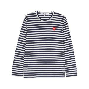 25FW 꼼데가르송 로고 Striped 코튼 T 셔츠 AXT010D1 TP569669872