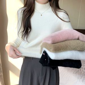 베이 하이넥 양털 니트_BJ4LK023