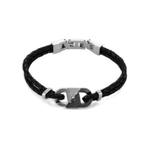 [공식본사정품] 아르마니 EGS3171040 더블 브레이드 가죽 가죽 팔찌