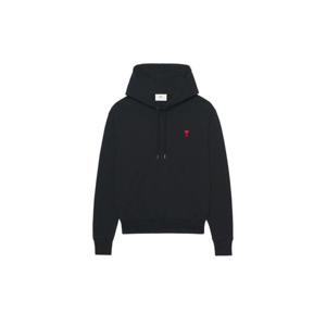 AMI아미 스몰 하트 로고 후드 블랙   22SS BFUSW200-730-001