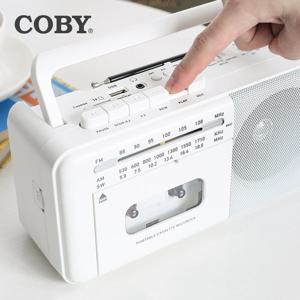 코비 COBY 카세트 라디오 FM AM USB SD카드 레트로 휴대용 스피커 CMC-350F