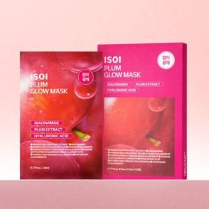 [정가15,000원] 아이소이 플럼 글로우 마스크 23ml(세트,5매입)