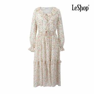 [르샵] 러플넥 플라워 쉬폰 원피스 (BQ1OP002A)