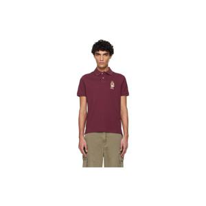 26 SS 폴로 랄프로렌 남성 버건디 클래식 핏 폴로 베어 폴로 셔츠 252213M212016
